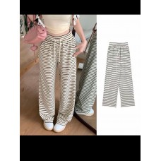 Celana Kulot Wanita Stripe Casual Premium